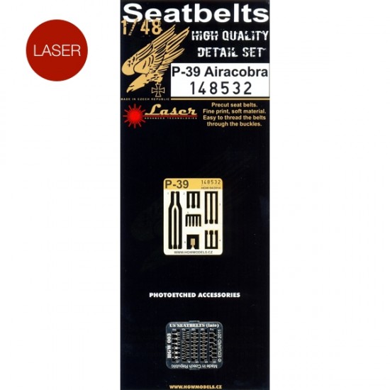 1/48 P-39 Airacobra Seatbelts for Eduard/Revell/Hasegawa kit