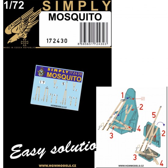 1/72 De Havilland Mosquito Seatbelts [Simply Edition]