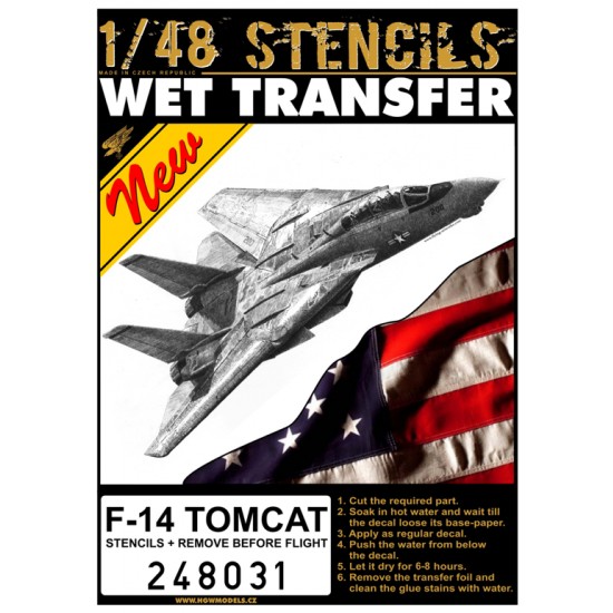 1/48 US Grumman F-14 Tomcat Stencils & RBF  