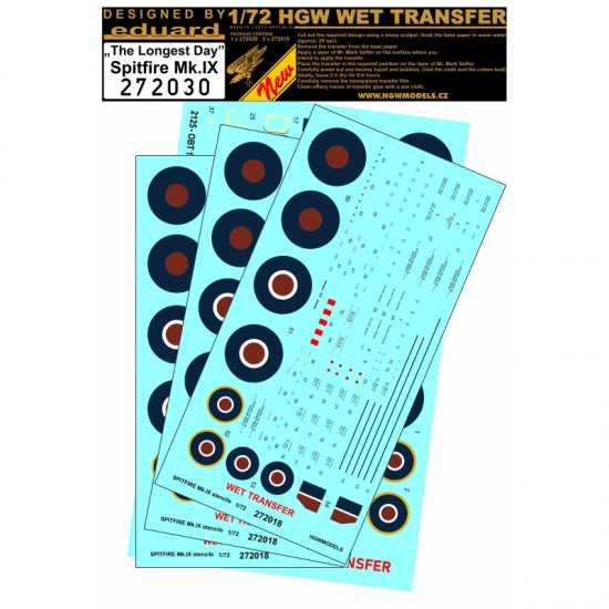 Decals for 1/72 Spitfire Mk.IX Markings & Stencils