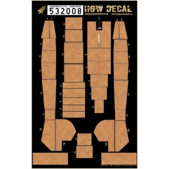 1/32 Albatros D.V/D.Va Base White Decals for Wingnut Wings kit 
