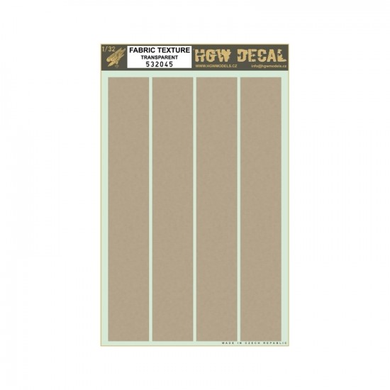 1/32 Fabric Texture Transparent Decals (A4 Sheet)