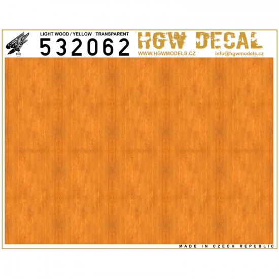 1/32 Light Wood Decals (transparent, no grid, sheet: A5)