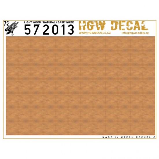 1/72 Natural Light Wood - Base White