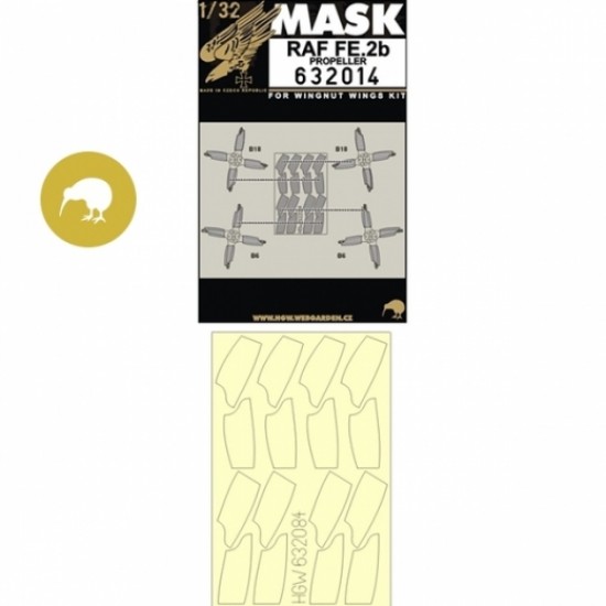 1/32 RAF FE.2b Propeller Paint Masks for Wingnut Wings kit