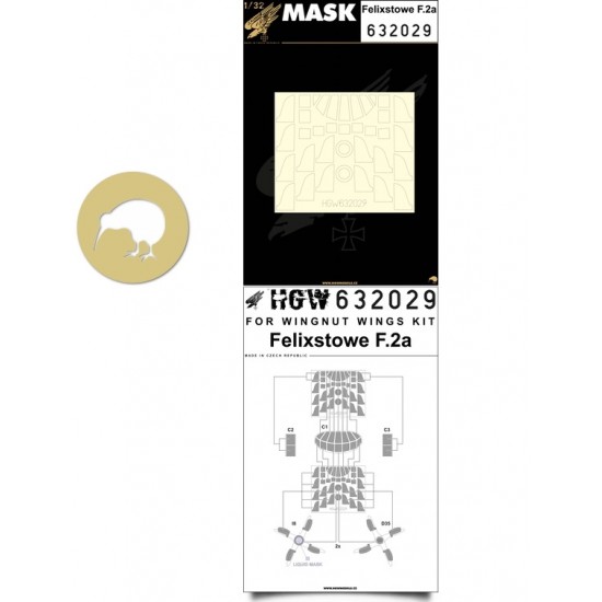 1/32 Felixstowe F.2a Paint Masks for Wingnut Wings kit