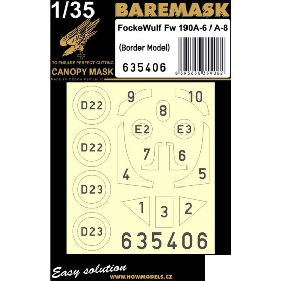 1/35 Focke Wulf Fw190A-6 / A-8 Masking for Border Model