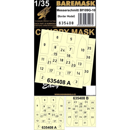 1/35 Messerschmitt Bf109G-10 Masks for Border Model