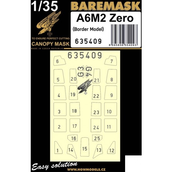 1/35 A6M2 Zero Masks for Border Model