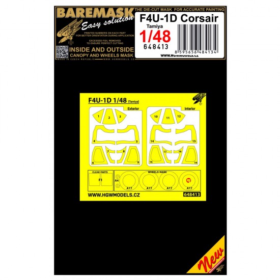 1/48 F4U-1D Double-sided Masking for Tamiya kits