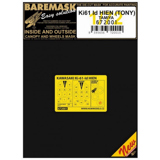 1/72 Kawasaki Ki-61-Id Hien (Tony)l Paint Masking for Tamiya kits