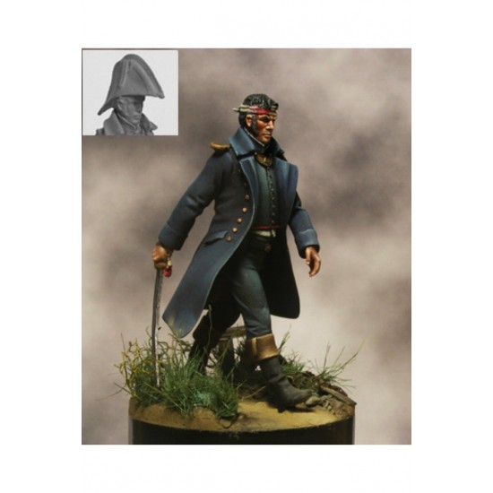 54mm Scale Imperial Guard Officer 1815 (metal figure)