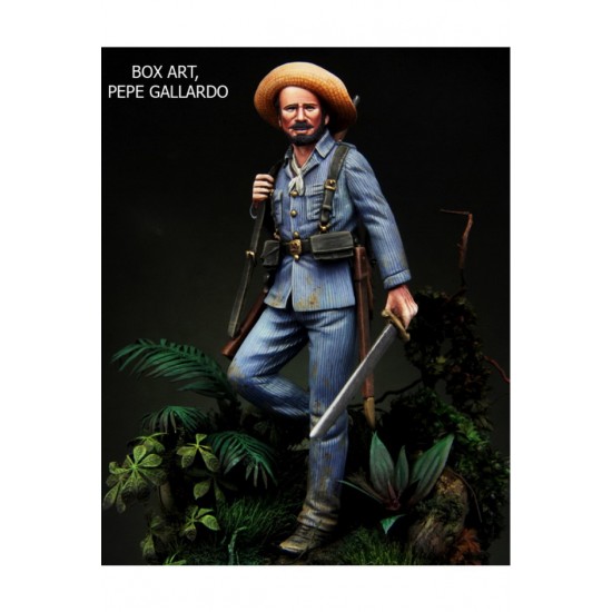 54mm Scale Spanish Soldier, Cuba 1898 (metal figure)
