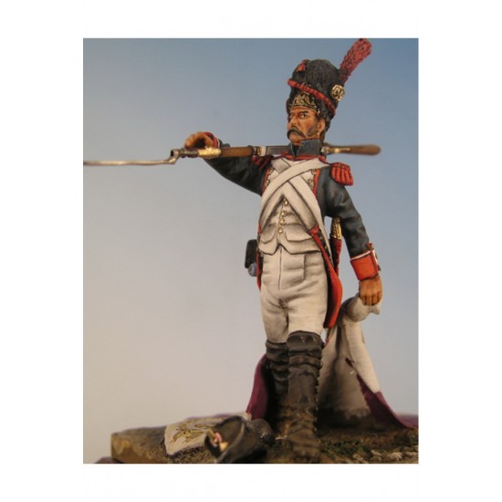 54mm Scale French Grenadier with Russian Flag 1812