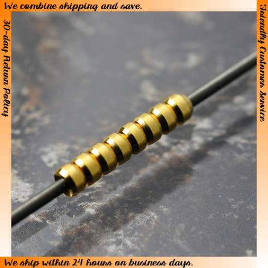 Gold Dual-Pipe II (Diameter: 2.5mm, Inner Diameter: 1.0mm, Length: 2mm) 20pcs