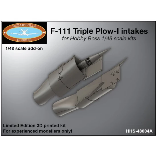 1/48 F-111A/C, EF-111A Seamless Triple Plow-I Intakes for Hobby Boss Kits
