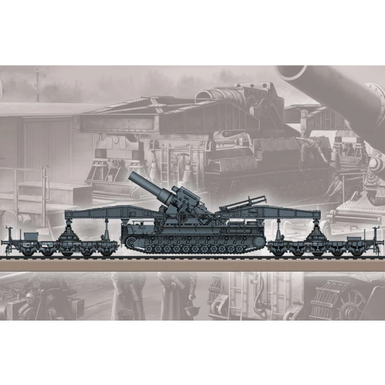 1/72 German KARL-Geraet 040/041 on Railway Transport Carrier