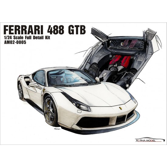 1/24 Ferrari 488 GTB (resin kit)