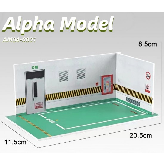 1/24 Car Garage Diorama #1 (11.5cm x 20.5cm x 8.5cm)