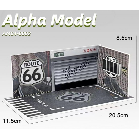 1/24 Car Garage Diorama #2 (11.5cm x 20.5cm x 8.5cm)