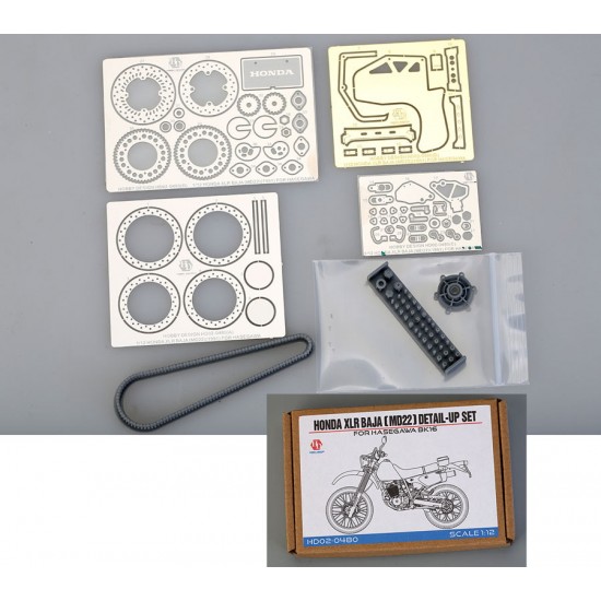 1/12 Honda XLR BAJA(MD22) 1991 Detail-up Set for Hasegawa BK16