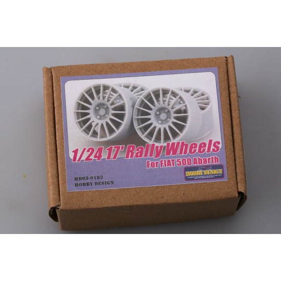 1/24 17inch Rally Wheels for Fiat 500 Abarth kit