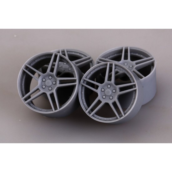 1/24 Novitec Rosso Wheels set # 2 for Ferrari F12 Berlinetta kit (4 Wheels & Air Valves)