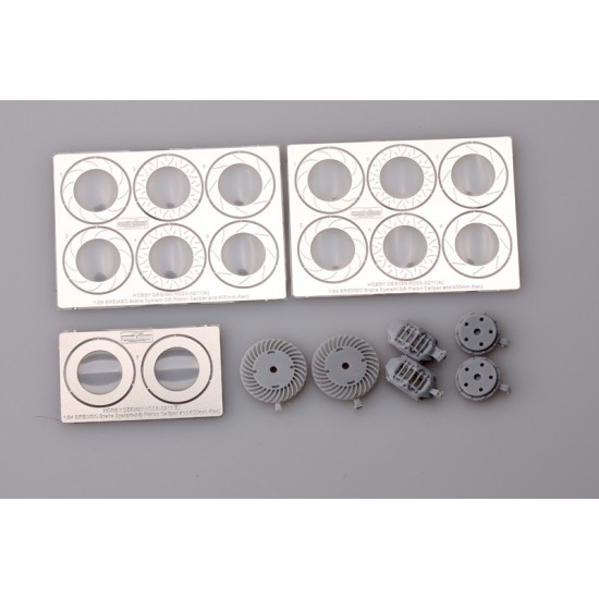 1/24 Brembo Brake System #3 (8 Piston Caliper And 400mm Disc)(Resin+PE parts)
