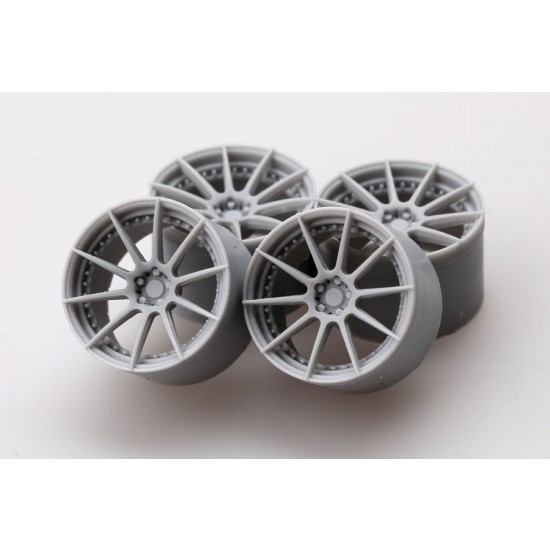 1/24 19inch ADV.1 10M.V2 Wheels (4 Resin Wheels + Metal Air Valves)