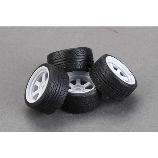 1/24 17inch Yokohama AD08 Tyres (295/40 R17) (4 Rubber Tyres)