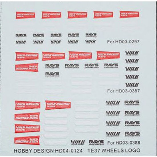 1/18 TE37 Wheels Logo