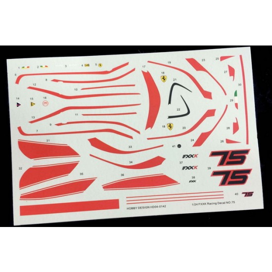 1/24 Ferrari FXXK Racing Decals No.75