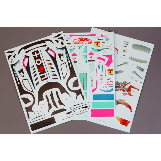 1/24 Mercedes-AMG GT3 Racing 2016 Miku Decals for Tamiya kits