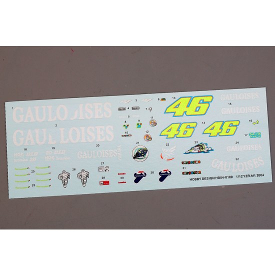 1/12 YZR-M1 2004 Decal