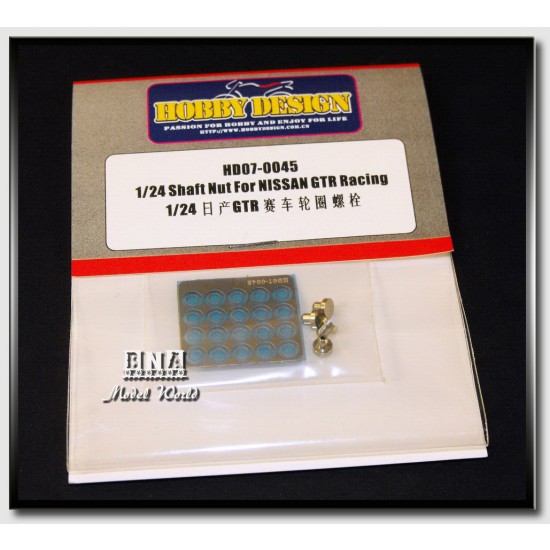 1/24 Shaft Nut for Nissan GTR Racing (4pcs + photoetch)