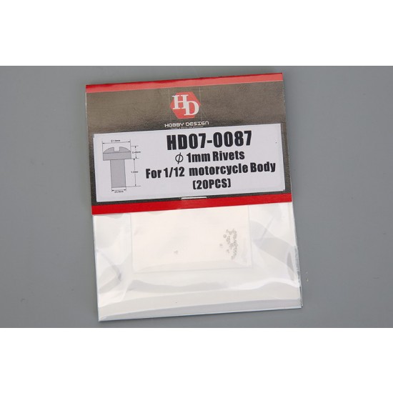 1/12 1mm Rivets for Motorcycle Body