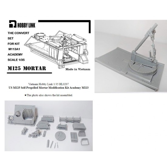 1/35 M125 Mortar Interior Conversion Set for Academy M113 kits