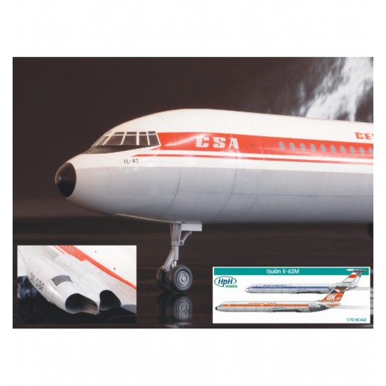 Il. 62 Scale Model 1/72 Iljusin Il-62 Narrow-body Jet Airliner Resin kit HPH Models 72008