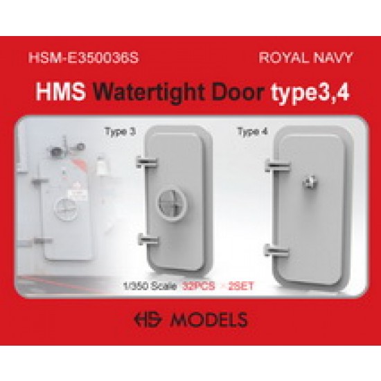 1/350 Royal Navy HMS Watertight Door Type 3 & 4