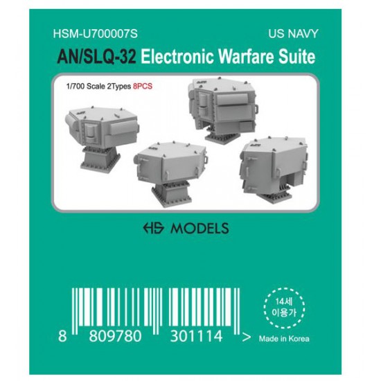 1/700 USN AN/SLQ-32 Electronic Warfare Suite 2 Types (8pcs)