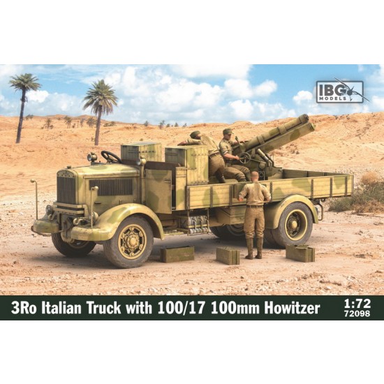 1/72 Lancia 3Ro Italian Truck with 100/17 100mm Howitzer