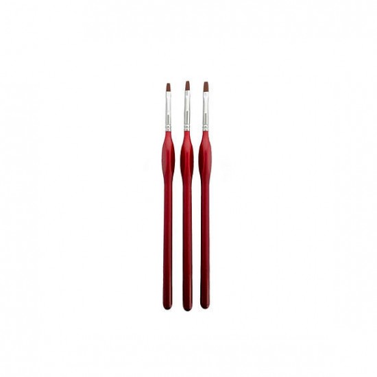 Synthetic Flat Paint Brush Set (3pk: 3, 4, 5)
