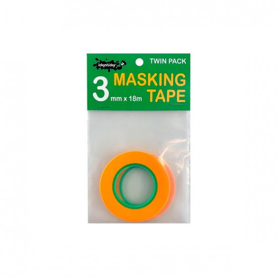 Masking Tape 3mm Twin Pack