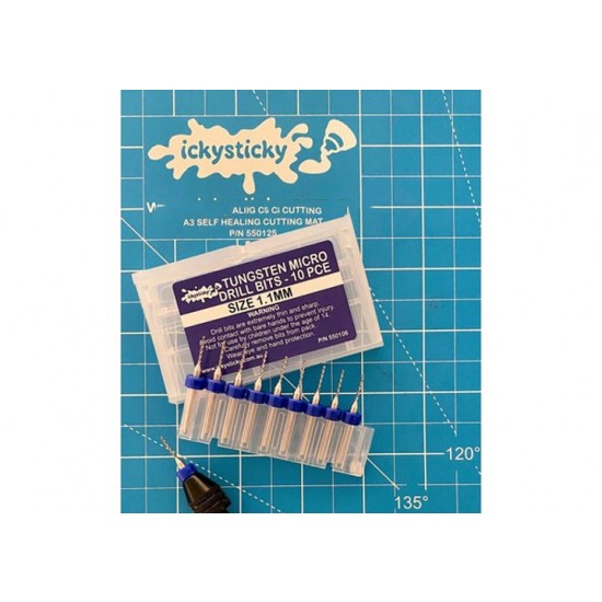 Tungsten Micro Drill Bits 1.1mm (10pcs)