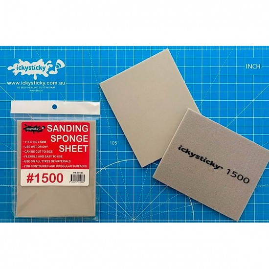 Sanding Sponge #1500 (114 x 140 x 5mm, 1 sheet)