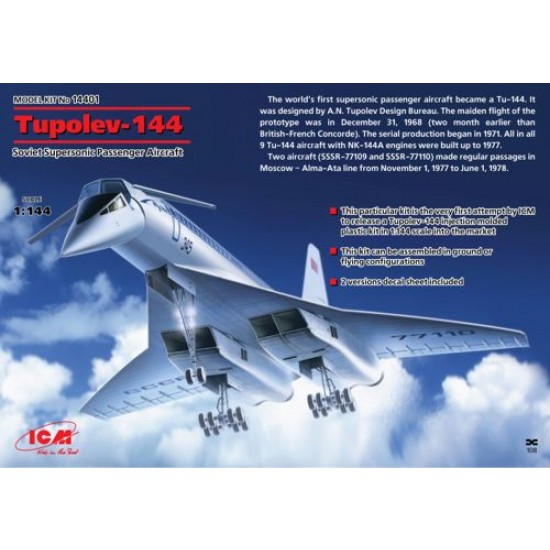 1/144 Soviet Supersonic Passenger Aircraft Tupolev Tu-144