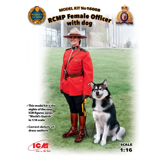 1/16 RCMP Female Officer with Dog