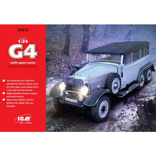1/24 WWII German Personnel Car Type G4 w/Open Cover