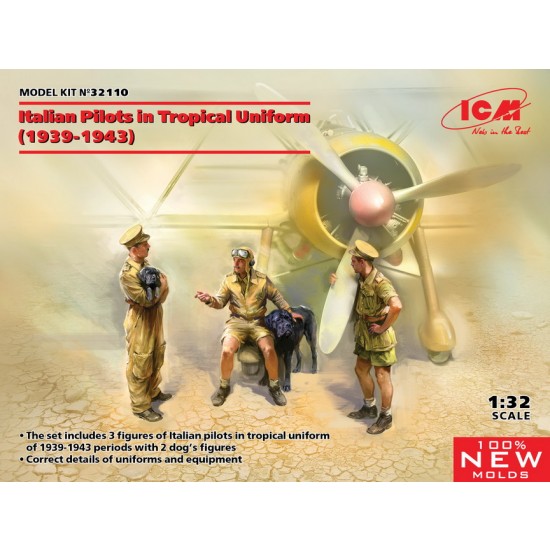 1/32 Italian Pilots in Tropical Uniform 1939-1943 (3 figures)