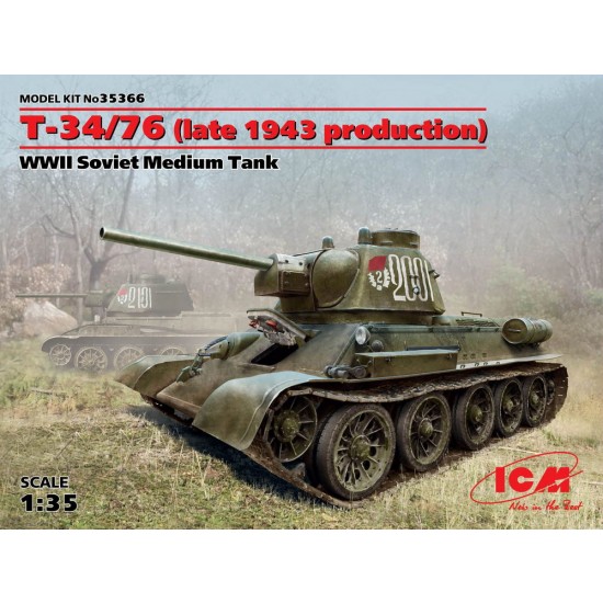 1/35 WWII Soviet Medium Tank T-34/76 Late 1943 Production